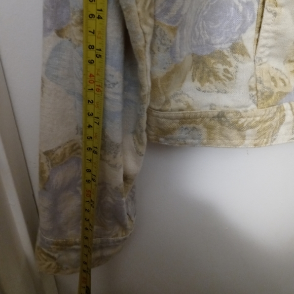 🧥VINTAGE BILL BLASS FLORAL DENIM JACKET SMALL WOMEN ,GIFT. 🎁 💝 - Picture 11 of 13